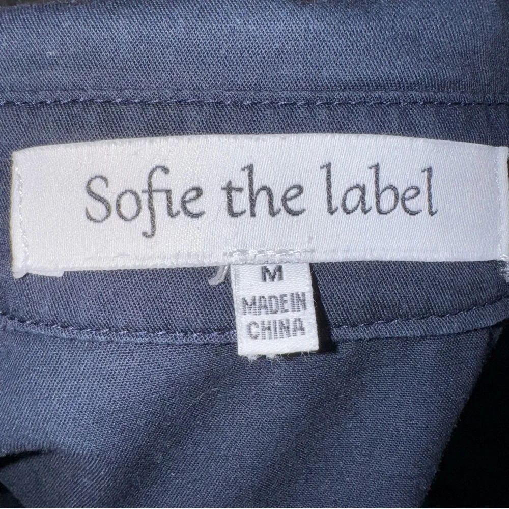 Sofie the Label Navy Women's Dress with Puff Sleeves Size Medium Cottagecore - Picture 7 of 10